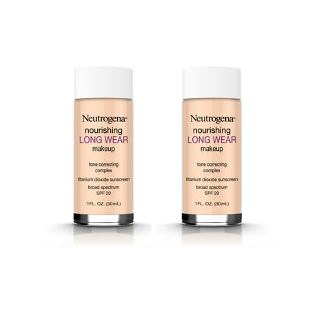 (2 Pack) Neutrogena Nourishing Long Wear Liquid Makeup Foundation With Sunscreen, 40 Nude, 1 Fl.