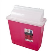 Dynarex Sharps Container - Biohazard Patient Room Needle Disposable - Puncture Resistant - One Handed Use - 5 Quart