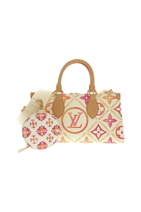 Pre-Owned Louis Vuitton Monogram Tile (LV by the Pool) OnTheGo EW M25318 Handbag