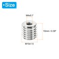 thumbnail image 2 of Unique Bargains Adaptateurs de Filetage Manchon Réducteur Écrou 20 Pcs M10x1.5 Mâle à M4x0.7 Femelle Réparation Insert Écrou 10mm, 2 of 7