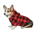 thumbnail image 6 of Goofa Buffalo Plaid Red Black Pattern Small Dog Sweater Hoodies Pet Grey Hooded Soft Fleece Sweatshirts with Pocket Fall Winter Puppy Cat Sweaters Warm Clothes-Medium, 6 of 8