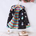 thumbnail image 4 of djtdsds Middle and Small Children's New Girls' Winter Pattern Hooded Zipper Coat Size:2-3 Years, 4 of 8