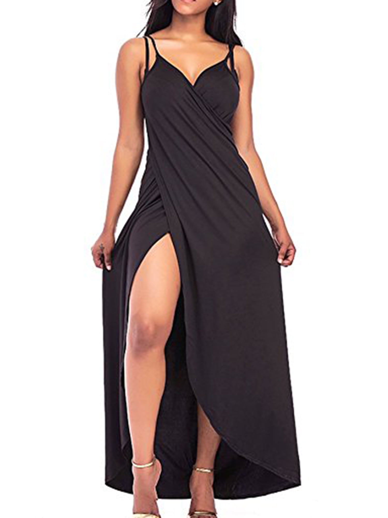 black long beach dress