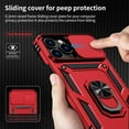 thumbnail image 3 of for iPhone 12 Pro Max Case with Camera Lens Cover, HD Screen Protector, 10 FT Military Grade Drop Protection, Magnetic Ring Holder Kickstand Protective Phone Case for iPhone 12 Pro Max,Red, 3 of 12
