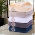 thumbnail image 5 of Unique Bargains 2 Packs Cotton Hand Towel Set Soft Towels Light Brown 13" x 30", 5 of 5