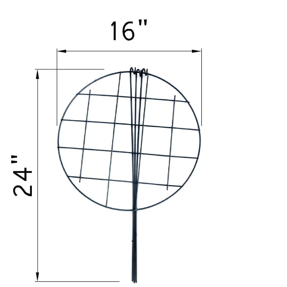 MTB SUPPLY 16 x 24 inch Grow Through Plant Support, Pack of 10, Peony Cages and Supports Plant Brace Flower Support Rings for Outdoor Plants Flowers Vegetables Support