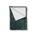 thumbnail image 2 of Folk Art Soft Flannel Fleece Throw Blanket, Culture Themed Traditional Polish Flower Ornamental Motif on Dark Background, Cozy Plush for Indoor and Outdoor Use, 50" x 70", Multicolor, by Ambesonne, 2 of 6