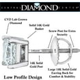 thumbnail image 3 of Princess Diamond Stud Earrings CVD Lab Grown, E-F Color VS-SI, 0.65ctw (0.65ctw to 0.69ctw) 14K White Gold Threaded, 3 of 7