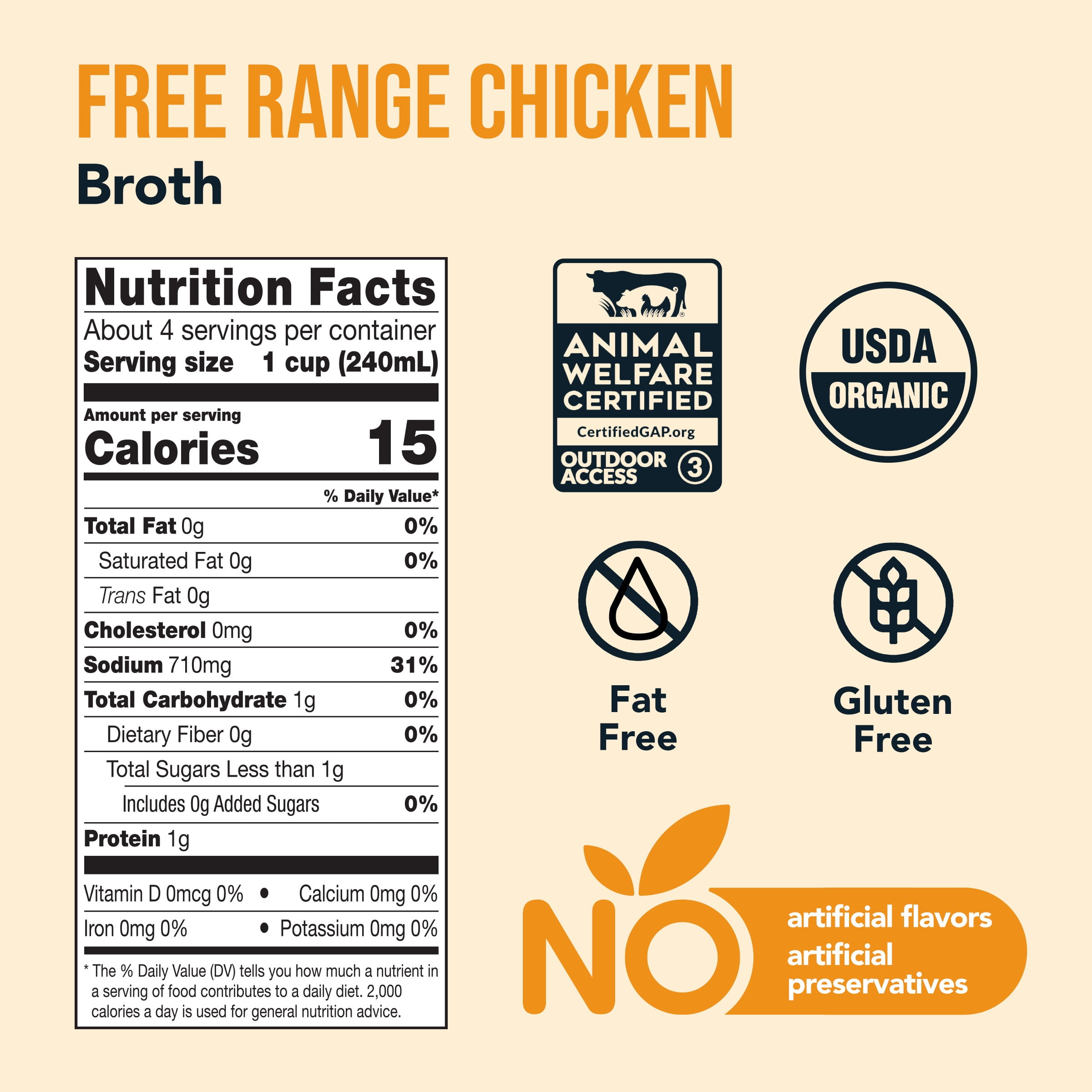 (3 pack) Imagine Organic Free Range Chicken Broth, 32 fl oz Carton