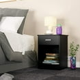 Homfa 2Tier Nightstand with Drawer & Storage Shelf, Side End Table for