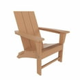thumbnail image 5 of WestinTrends Ashore All-Weather Poly Lumber Adirondack Chairs, Foldable Modern Farmhouse Design, Outdoor Patio Seating, Teak, 5 of 9