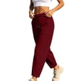thumbnail image 4 of Women's Sweatpants Lounge with Elastic Waist Ladies' Wide Leg Curved Knife Casual Loose 9-inch Elastic Waist Drawstring Pocket Long Sweatpants Comfy Sweatpants for Women Gifts for Her, 4 of 8