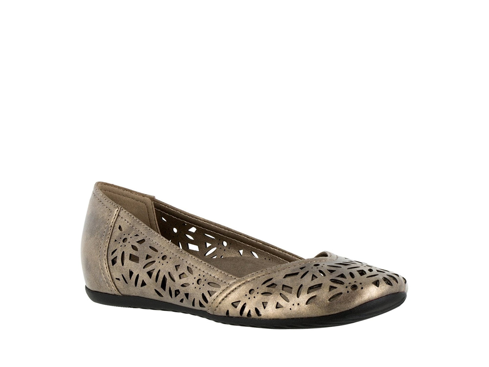 bronze ballerina flats