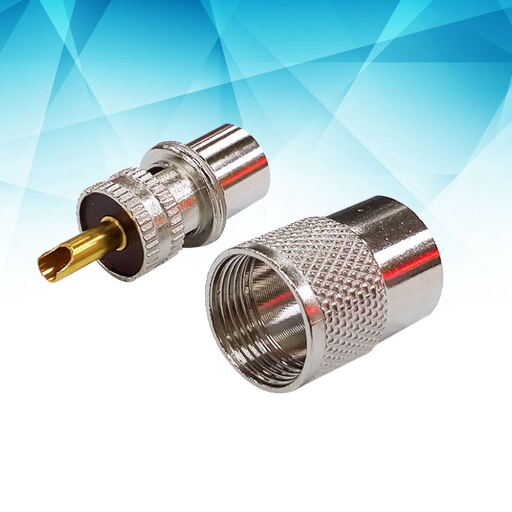 10pcs Pixnor PL259 Solder Connector Plug with Reducer for RG8U RG583