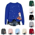 thumbnail image 2 of larppty Women's Christmas Sweatshirt Snowflake Graphic Xmas Ugly Shirts Crewneck Long Sleeve Fall Pullover 2025 (Pink, M), 2 of 9