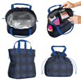 thumbnail image 2 of Dark Blue Christmas Snowflake Pattern Drawstring Lunch Bag Women - Drawstring Lunch Bag Insulated for Work Office - Stain-Resistant Large Lunchbags for Women with Multi-Pockets, 2 of 6