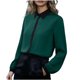 thumbnail image 1 of Tops de Manga Larga de las Mujeres Botón Casual Patchwork Up Turndown Collar Blusa Top de Moda de las Mujeres Tops de Manga Larga, 1 of 7