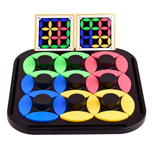 Bwiyojiz Games & Puzzles Educational Toys Intelligence Puzzle Rotating Leaf Chesses Thinking Board Game Logical Card Toy, Gifts for Family, Black