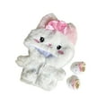 thumbnail image 5 of Vaveren Plush Doll Clothes Clothing Doll Animal Cosplay Costume Dress up Hooded Jumpsuit White, 5 of 8