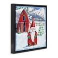 thumbnail image 2 of Frosty Barn Gnome Black Floating Frame Canvas Art, 18 x 18, Made In USA, 2 of 8