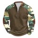 thumbnail image 2 of Blusas y camisas de manga larga con cuello redondo para hombre, sudadera con capucha de cuello redondo con cremallera y estampado, sudadera de manga larga, blusa de poliéster para hombre, 2 of 4