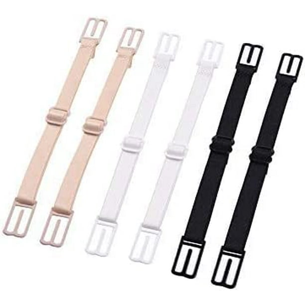 GALPADA 6 Pairs Bra Strap Replacement Elastic Adjustable Removable Visible  Band Bra Strap Extender for Bra Strap Clips Strap Holder