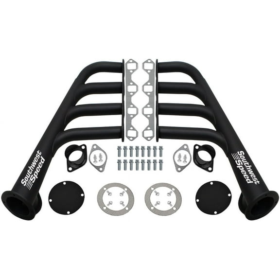 Southwest Speed Black Lake Style Headers For Small Block Ford 260-351 Windsor & Gt40P V8 Engines,1 5/8" Tubes,Street Rod,Hot Rod