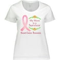 thumbnail image 3 of Inktastic My Mom is a Survivor Breast Cancer Awareness Women's Plus Size T-Shirt, 3 of 5