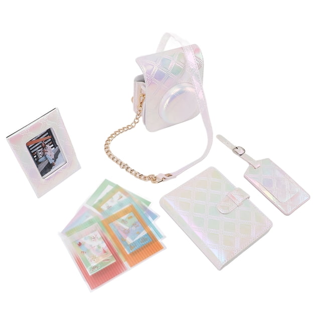 Case for Fuji Mini 12/Fuji Mini 12 Instant Camera, PU Leather Protective Case with Photos to Store, with Shoulder Strap & Camera Sticker
