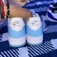 thumbnail image 4 of Ni&ke Air Force 1 '07 'Nail Art-Celestine Blue' WMNS 11.5/Mens 10 DX2937-100, 4 of 6