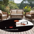 thumbnail image 4 of Round Rug 7Ft Washable Non-Slip, Basketball Circle Area Rugs for Living Room Bedroom, Modern Funny Minimalist Sports Indoor Floor Mats Carpet Runner for Home Decor Aesthetic, 4 of 8