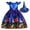 Blue Dress+Hat, variant on Girls Kids Halloween Witch Dress with Hat Smooth Princess Skirt Dress up
