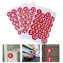 LABSERRON 1 Set Round Number Stickers Labels for Home Items Containers 2in