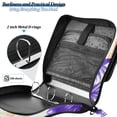 thumbnail image 5 of Haosy 3 Ring Zipper Binder with Shoulder Strap Waterproof Trapper Keeper 2 Inch D-Ring 500 Sheets Capacity, Retro Sunset Island Print, 5 of 8