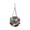 B, variant on Solar Tennis Ball Pendant Light, Wrought Iron Hollowed Hanging Lantern, Multicolor LED IP44 Waterproof Decorative Lamp for Garden Patio Courtyard