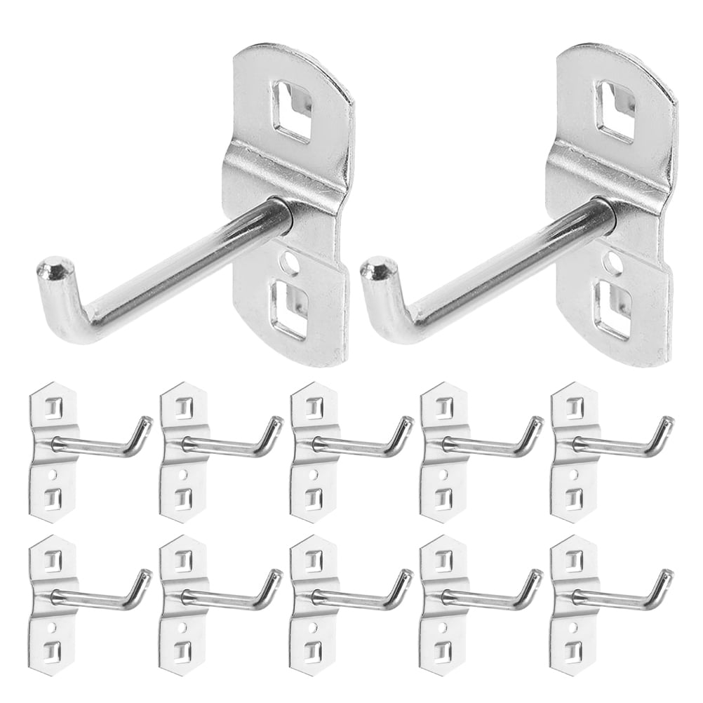 Hemoton 36-Piece Heavy Duty Metal Pegboard Hooks Set for Wall Panels, Garage, Shop, Retail Display and Organization