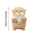 thumbnail image 2 of Otter Stuffed Animal Plush Toy with Fish 12inch Cute Stuffed Otter Plush Pillow Sleeping Hugging Animal Plushies Kawaii Room Bed Sofa Home Decor for Friends Birthday Gift & Christmas Gift, 2 of 5