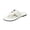 White, variant on Croc Embossed Thong Sandals, Women's Flat Crisscross Slides, Open-Toe Summer Sandals, Women's Croc-Embossed Crisscross Thong Sandals, Flat Open-Toe Summer Slides With Colorful Accent, Black 6