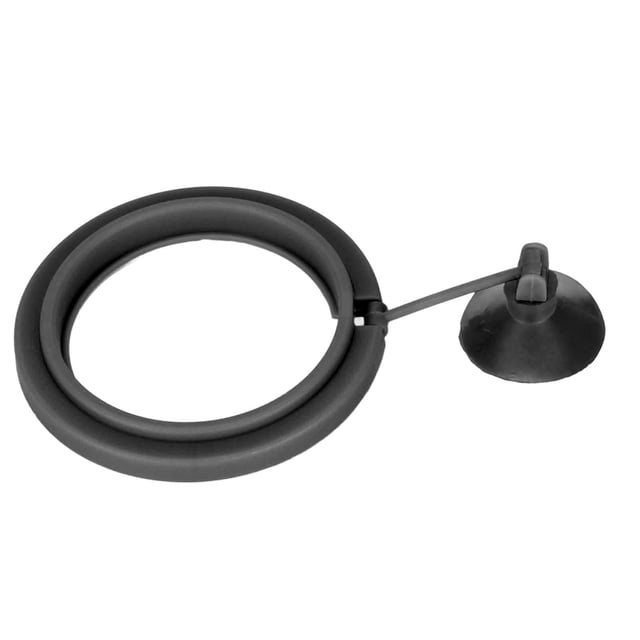 Alimentador circular de plástico para acuario, con ventosa fuerte para alimentos en escamas, color negro.