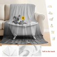 thumbnail image 5 of Funny Koala Blanket Soft Cozy Warm Throw Blanket for Couch, Plush Fuzzy Flannel Fleece Blankets for Sofa, Cute Art Vintage Lovely Animals on Bathtub Bed Blankets Lightweight Gifts for Women, 50"x80", 5 of 9