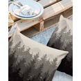 thumbnail image 3 of Outdoor Throw Pillow Cover Autumn Misty Mountain Forest Waterproof Cushion Covers 2 Pack Black Grey Tree Shadow on Linen Pillow Cases Home Decoration for Patio Garden Couch Sofa, 3 of 7