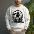 thumbnail image 2 of Men's 330g 100% Cotton Pumpkin Owl Pattern Dropped Shoulder Crew Neck Sweatshirt, 2 of 15