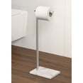 thumbnail image 5 of KES Freestanding Toilet Paper Holder Stand Stainless Steel 18/8, Natural Marble Base Bathroom Toilet Tissue Holder Brushed, 5 of 13