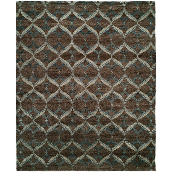 Kalaty Inspira Area Rug IN-940 Mocha Rings Curves 2' x 3' Rectangle