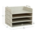 thumbnail image 3 of Mind Reader Stackable Paper Tray, Desktop Organizer, File Storage, Office, Plastic, 13.75"L x 10"W x 10.75"H, 4 Pcs., Beige, 3 of 7