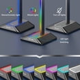 thumbnail image 3 of Soporte de pantalla para auriculares RGB USB2.0 Type-C2.0 Base antideslizante para Universal Black, 3 of 9