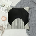 thumbnail image 2 of Creowell  Boho Pillow Covers , Mid Century Modern Arch Sun Decor Throw Pillow Cover Decorative Boho Cushion Cover with Zipper, Black and White,Multi-Size White, 2 of 5
