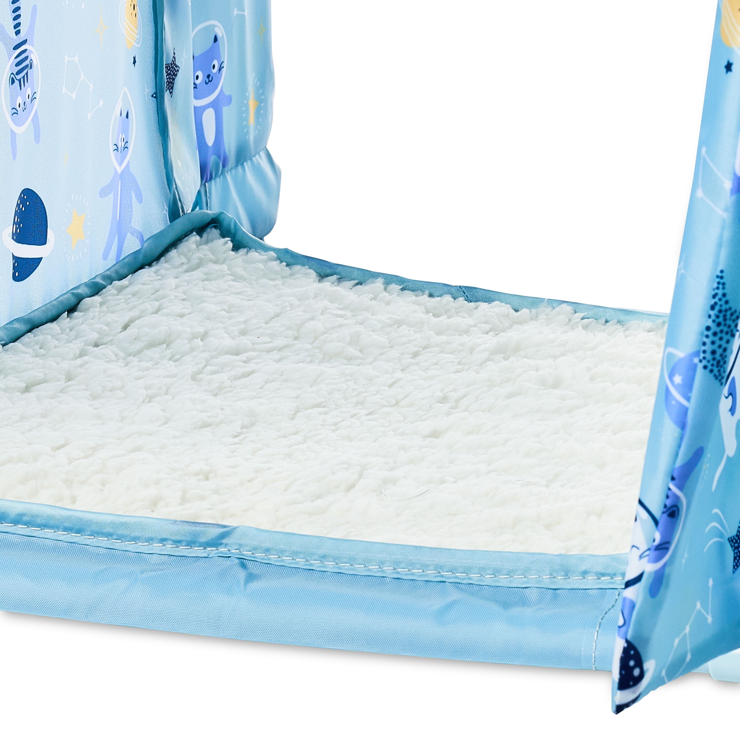 Vibrant Life Pop Open Space Rocket Cat Tower, Blue, 41 in