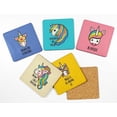 thumbnail image 2 of Inkdotpot Set of 6 Drink Coasters Easy Clean 4-inch SquareCoastersCork Base-Reusable- Unicorn, 2 of 8