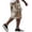 #01Light Brown, variant on Men Block Gradient Print Corduroy Cargo Shorts Drawstring Elastic Waist Multi Pockets Knee Length Casual Shorts For Summer Outdoor Hiking Camping Vacation